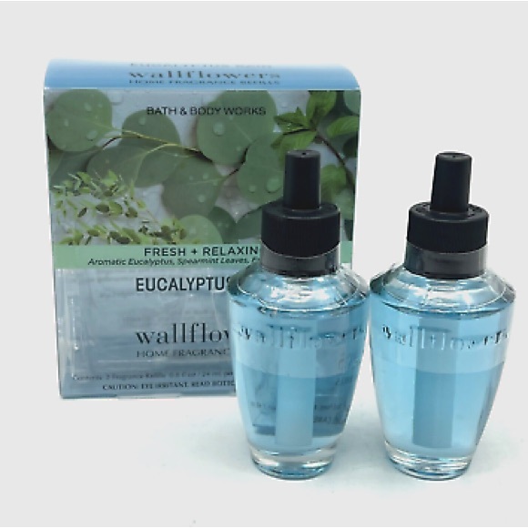 NWT Bath & Body Works Eucalyptus Rain Wallflowers Refills 0.8oz - 2 pack - - Picture 1 of 5